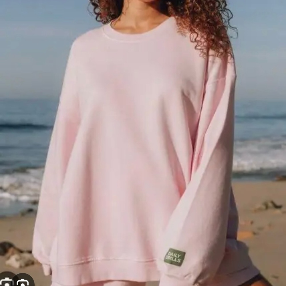 Daily Drills Cupid Pink Crewneck Sweatshirt and Shorts